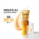 Lakmé Sunscreen - SPF 50 PA+++ Tinted UVA/B protection, for all dry, oily, normal skin