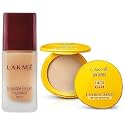 LAKMÉ Sun Expert Ultra Matte Light Coverage Spf 40 Pa+++ Compact, 7G And Invisible Finish Spf 8 Pressed Foundation, Shade 01, 25Ml