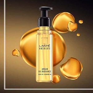 lakme absolute argan oil radiance rinse off cleansing oil 60 ml
