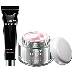 lakme absolute blur perfect matte face primer 30 ml amp lakme absolute perfect radiance brightening light crme 50g