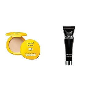 lakme sun expert ultra matte spf 40 pa compact 7g and lakme absolute blur perfect makeup primer peach 10 g
