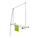 LAKSHAY LAKSHAYEconomy Heavy Duty Stainless Steel (4 Pipe x 6 Feet) with UV Protected Nylon Rope Ceiling Cloth Dryer | Cloth Drying Stand for Balcony | Clothes Stand for Drying