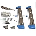 LAKSHAY :Heavy Duty Stainless Steel (4 Pipe X 8 Feet) Ceiling Cloth Hanger/Ceiling Cloth Dryer (Blue 4x8)