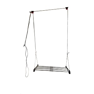 lakshay- rust proof 7 pipe x 5 feet blue with uv protected nylon rope stainless steel ceiling clothes hangerceiling cloth dryer rise n dry blue 7x5