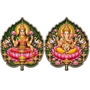 lakshmi ganesha door sticker set of 2 acrylic 4 inch main door entrance art