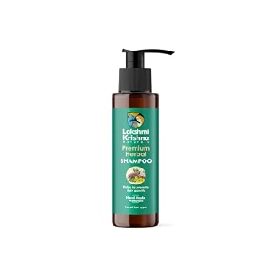 lakshmi krishna naturals premium herbal shampoo 200 ml  herbal shampoo for hair fall amp dandruff care  hair nourishing amp scalp cleansing shampoo  for men amp women  all hair types