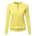 LALABEE Women39s Crew Neck Gem Button Long