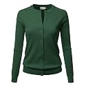 LALABEE Women39s Crew Neck Gem Button Long