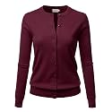 LALABEE Women39s Crew Neck Gem Button Long