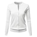 LALABEE Women39s Crew Neck Gem Button Long