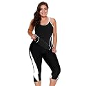 LALAGEN Womens 2023 Plus Size Tankini Swimsuit Rash Guard Capris Athletic Two Piece Swimwear Bathing Suit S-5X