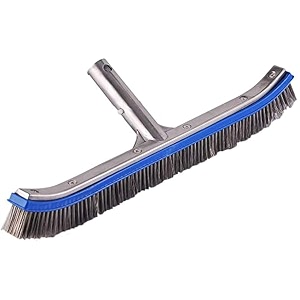 swimming pool scrub brushheavy duty 1834 aluminum stainless steel wire bristle pool brush for wallstiles amp floors curved cleaning brushes with ez clips