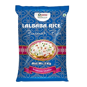 lalbaba rice premium basmati steam rice 1 kg-aromaticfluffyand quick-cooking grain for delicious indian cuisine-ideal for biryanipulaoand more