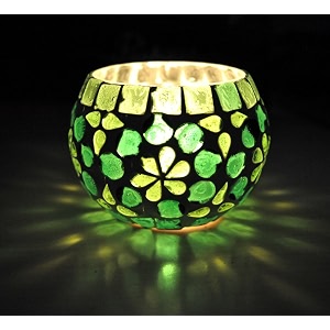 lalhaveli home living room bedroom decor mosaic candle holder tea light candle holder votive light 3x3 inch multi color 1 pcs
