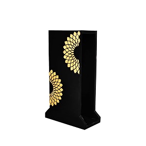 lalhaveli home decorative wooden handmade small towel stand for washbasin kitchen free standing towel holder towel bars black