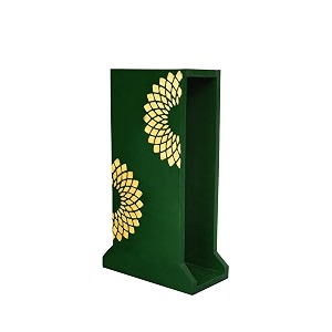 lalhaveli home decorative wooden handmade small towel stand for washbasin kitchen free standing towel holder towel bars green
