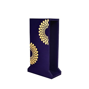 lalhaveli home decorative wooden handmade small towel stand for washbasin kitchen free standing towel holder towel bars blue