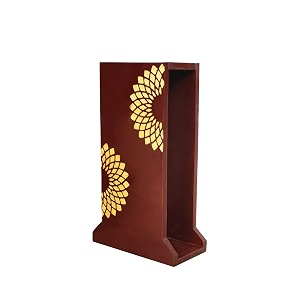 lalhaveli home decorative wooden handmade small towel stand for washbasin kitchen free standing towel holder towel bars brown