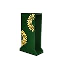 Lalhaveli Home Decorative Wooden Handmade Small Towel Stand for Washbasin Kitchen Free Standing Towel Holder Towel Bars (Green)