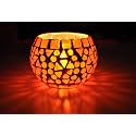 Lalhaveli Home Living Room Bedroom Decor Mosaic Candle Holder Tea Light Candle Holder Votive Light (3x3 Inch) 1 Pcs