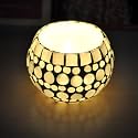 Lalhaveli Home Living Room Bedroom Decor Mosaic Candle Holder Tea Light Candle Holder Votive Light (3x3 Inch) 1 Pcs