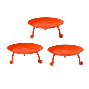 lalhaveli pack of 3 pcs beautiful hand painted fire place decorative tea light candle holder stand worught iron 45 x 2 inch