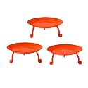 Lalhaveli Pack of 3 Pcs Beautiful Hand Painted Fire Place Decorative Tea Light Candle Holder Stand Worught Iron (4.5 X 2 Inch)