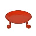 Lalhaveli Tealight Holder Orange Round Candle StandTable Top Decorative Beautiful Hand Painted Iron Candle Holder (2 X 4.5 Inch) Candle Included