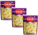 lalji Badam Lachha 1.2Kg (400Gm x 3) Bikaneri Namkeen Spicy and Crispy Healthy Snack Badam Lachha (3 x 400 g)