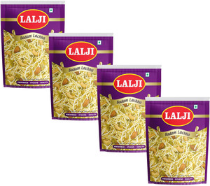 lalji badam lachha 16kg 400gm x 4 bikaneri namkeen spicy and crispy healthy snack badam lachha 4 x 400 g