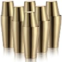 Lallisa 10 Pieces Stainless Steel Cocktail Shaker Boston Set, Matte Gold