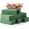 Lallisa 8 Pcs Green Reusable Floral Foam Blocks, 5.5 × 3.1 × 1.7''