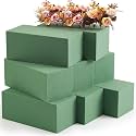 Lallisa 8 Pcs Green Reusable Floral Foam Blocks, 6 x 3 x 2.5''