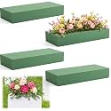 Lallisa 8 Pcs Green Reusable Floral Foam Blocks, 11.8 x 4.7 x 2''