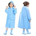 LAMA Kids Raincoat with Hood, Lightweight Raincoat for Girls, Kid Long Rain Jacket