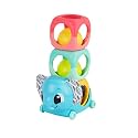 Lamaze Stack, Rattle &amp; Roll Stacking Blocks - Baby Blocks for Fine Motor Skill Development - Baby Stacking Toys for Sensory Play - Colorful Interactive Stacking Toys - Ages 6 Months and Up