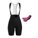 LAMEDA Bike Shorts Womens Padded Cycling Bibs Women High Waisted with Padding Breathable Bicycle Shorts for Biking Road