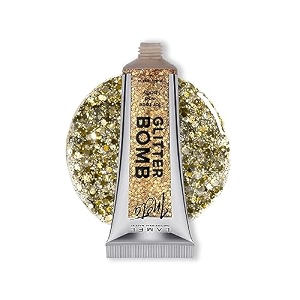 lamel- 402 gold insta body glitter bomb radiant amp glowing skin easy to use amp long-lasting biodegradable formula body highlighter for women - 20ml
