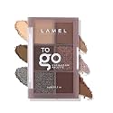 Lamel To Go Eyeshadow Palette, Compact &amp; travel-friendly, Combination of mattes and shimmers, Highly pigmented, Super blendable formula, 402-Warm Nude - 6g