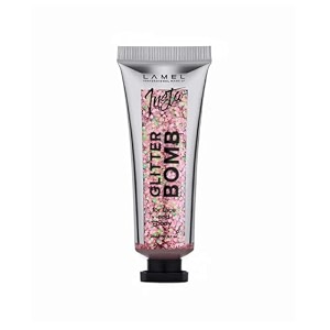 lamel- 402 gold insta body glitter bomb radiant amp glowing skin easy to use amp long-lasting biodegradable formula body highlighter for women - 20ml