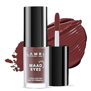 lamel - maad eyes matte eyeshadow powder 404- dark chocolateluxurious matte formula long-lasting waterproof easy to apply and blend 52 ml