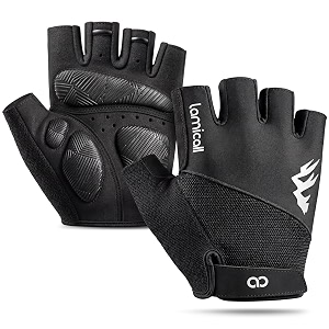 lamicall bike gloves for men women - anti-slip shock-absorbing pad workout gloves breathable materials