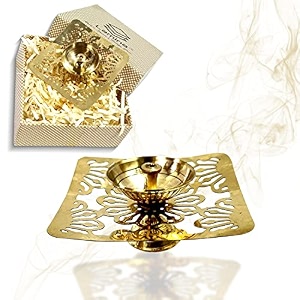 lamina decorative brass diya for puja set of 1 small 3inch golden square net center wick holder pital akhand deep vilakku for home dcor dailyfestive worship housewarming marriage amp return gift