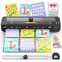 Laminator A3 for A3 A4 A5 A6 A7 with Paper Cutter Corner Round Laminating Pouches 15 Pieces, ABS Anti-Jam NTC Control Scale Line Hot Cold 90s Preheating Time Laminating Machines for Teachers Home