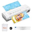 Laminator Machine, Portable A4 Thermal Laminator with Hot and Cold Settings, Quick Warm-up and No Bubbles with 30 Pouches, 1 Corner Rounder,1 Paper Cutter (Matte Black)