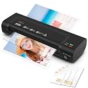 Laminator Machine, Portable A4 Thermal Laminator with Hot and Cold Settings, Quick Warm-up and No Bubbles with 30 Pouches, 1 Corner Rounder,1 Paper Cutter (Matte Black)