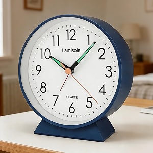 Lamisola 4.5 Inch Small Silent Analog Alarm