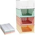 Stackable Wardrobe Organizer for Clothes - Multipurpose Foldable Plastic Closet Storage Organizer for Kitchen, Bedroom, Bathroom (Pack of 4, Multicolor)