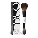 Lamora Dual Ended Makeup Brush - Powder + Bronzer - Duo Fluffy Face Brush
