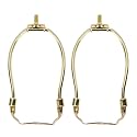 5 Inch Small Lamp Harp Fitter | Small Lamp Harp Shade Holder for Mini Lamp Shades Polished Brass (without Finial) Pack of 2